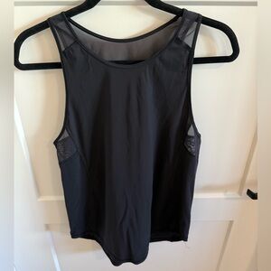 Lululemon Black Mesh Racerback Tank Top Athletic Workout Top Size 6